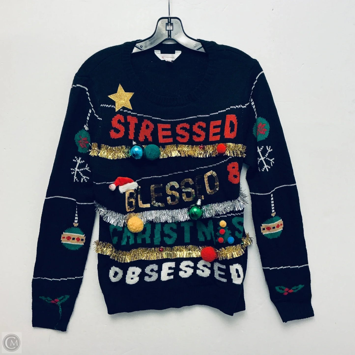 Sweater By Time And Tru In Black, Size: L