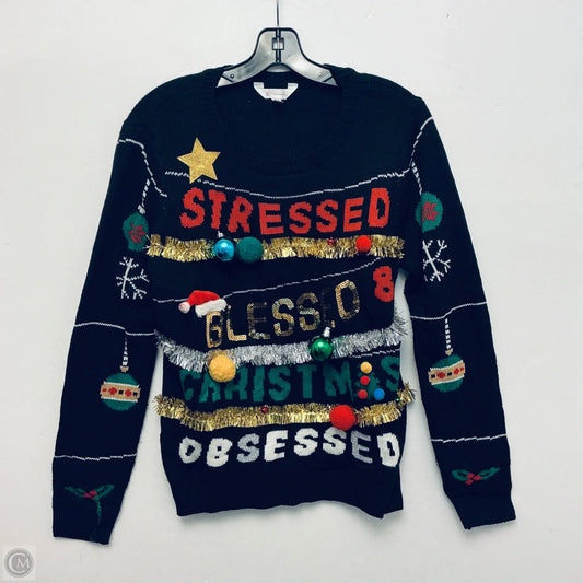 Sweater By Time And Tru In Black, Size: L
