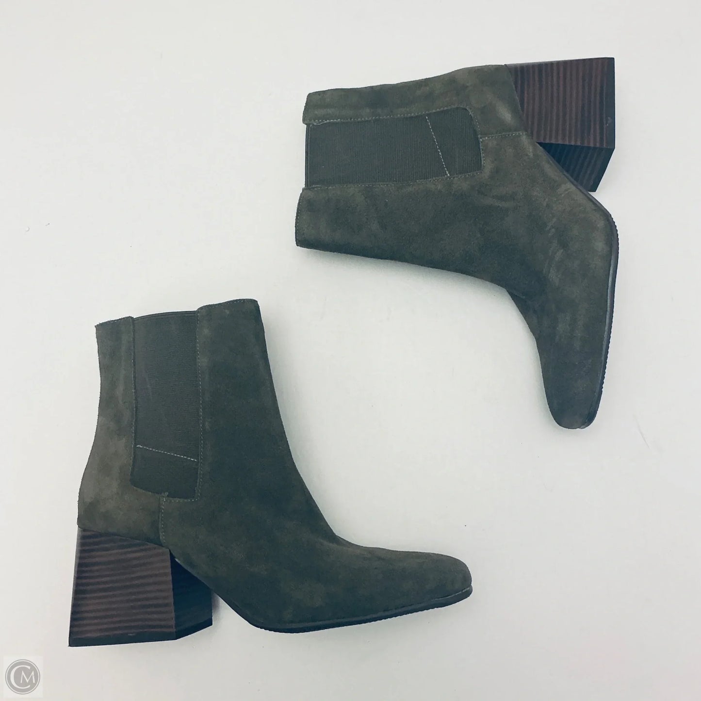 Boots Ankle Heels By Blondo In Green, Size: 9.5