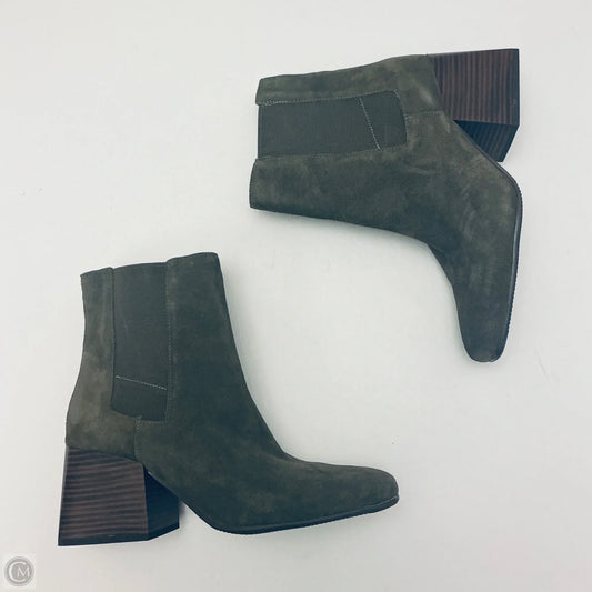 Boots Ankle Heels By Blondo In Green, Size: 9.5