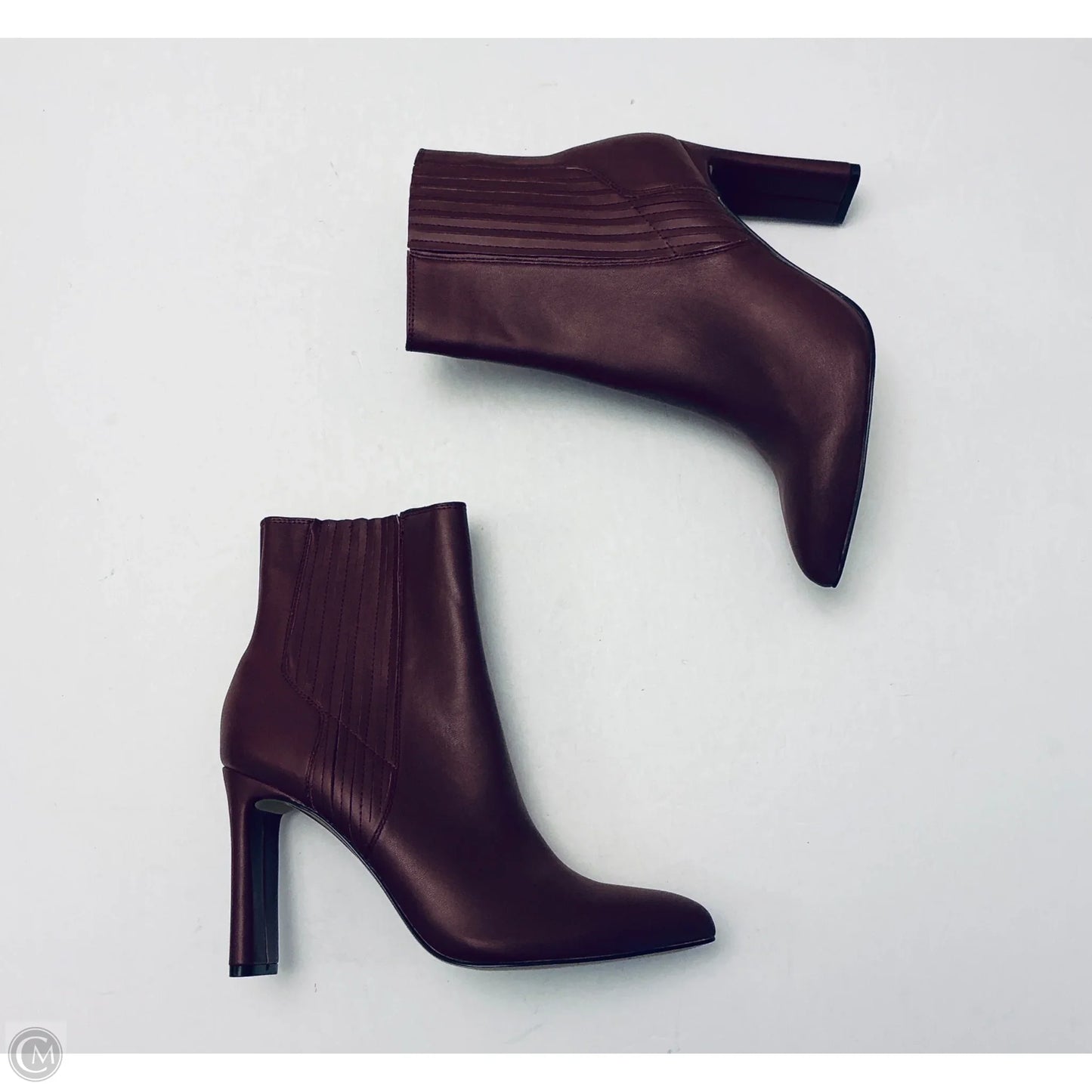Boots Ankle Heels By Bcbg In Maroon, Size: 9.5