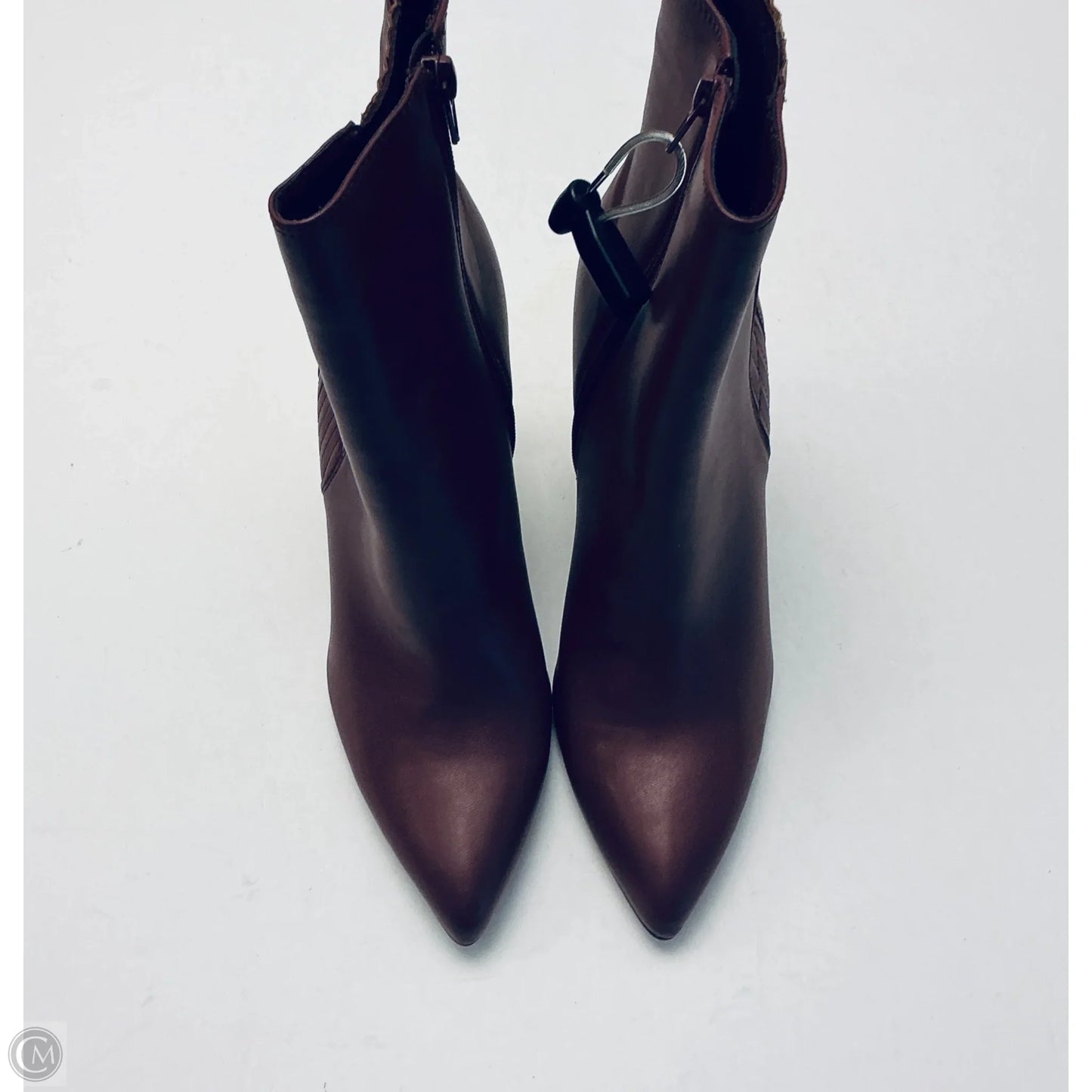 Boots Ankle Heels By Bcbg In Maroon, Size: 9.5