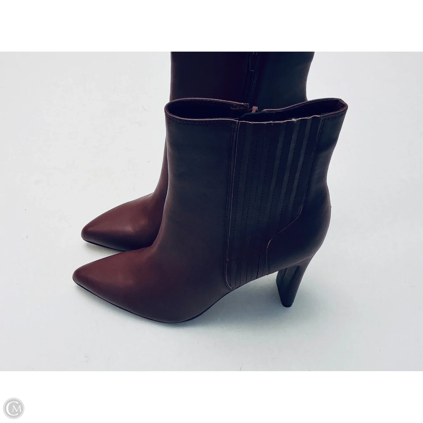 Boots Ankle Heels By Bcbg In Maroon, Size: 9.5