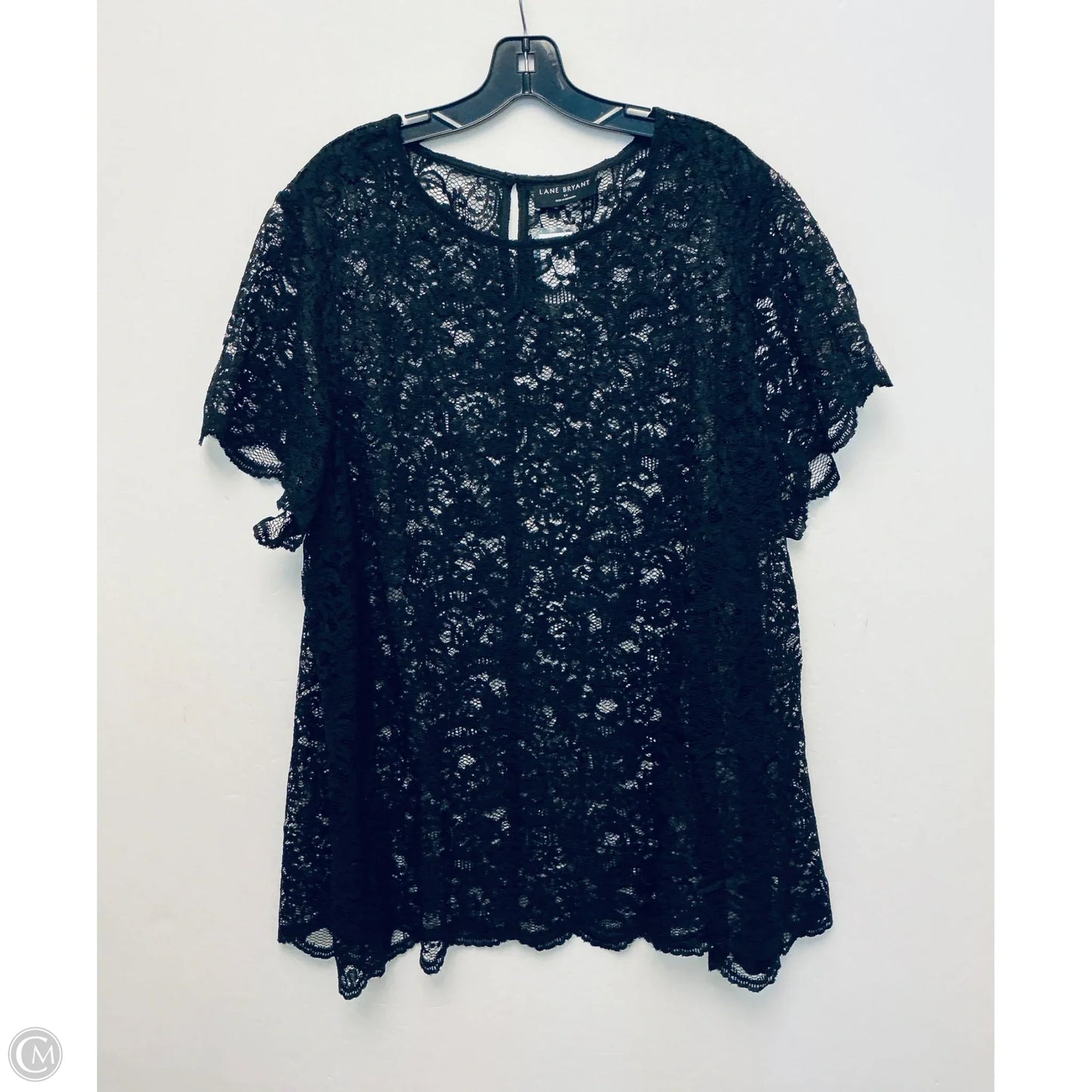 Top Short Sleeve Basic By Lane Bryant In Black, Size: 2x