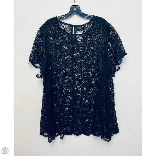 Top Short Sleeve Basic By Lane Bryant In Black, Size: 2x
