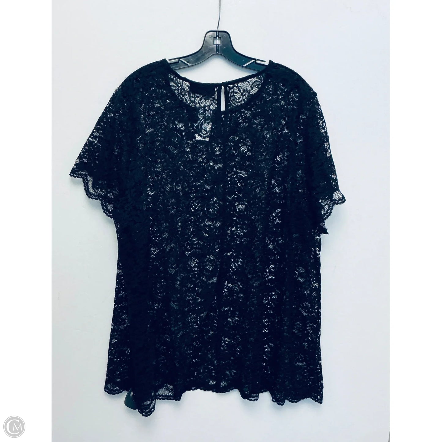 Top Short Sleeve Basic By Lane Bryant In Black, Size: 2x