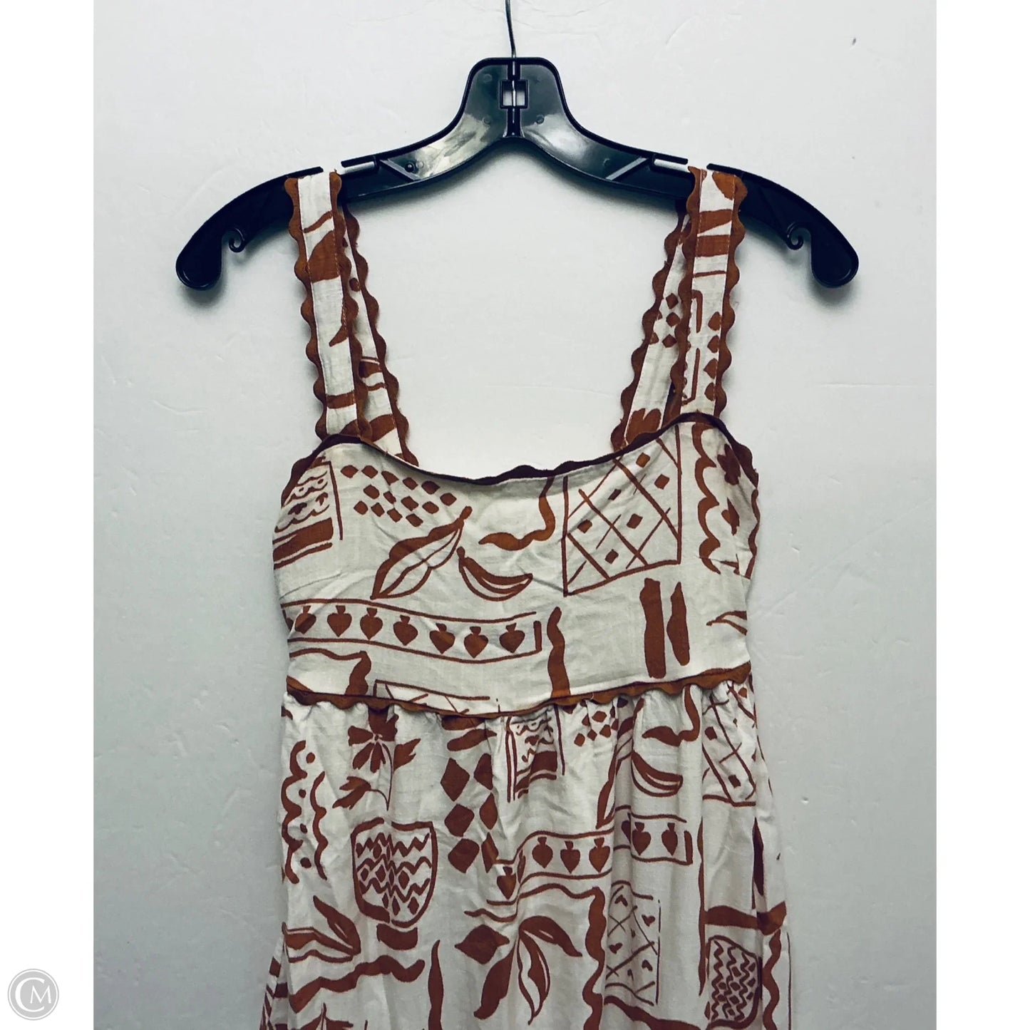 Dress Casual Midi By Calypso St Barth In Cream & Orange, Size: Xs