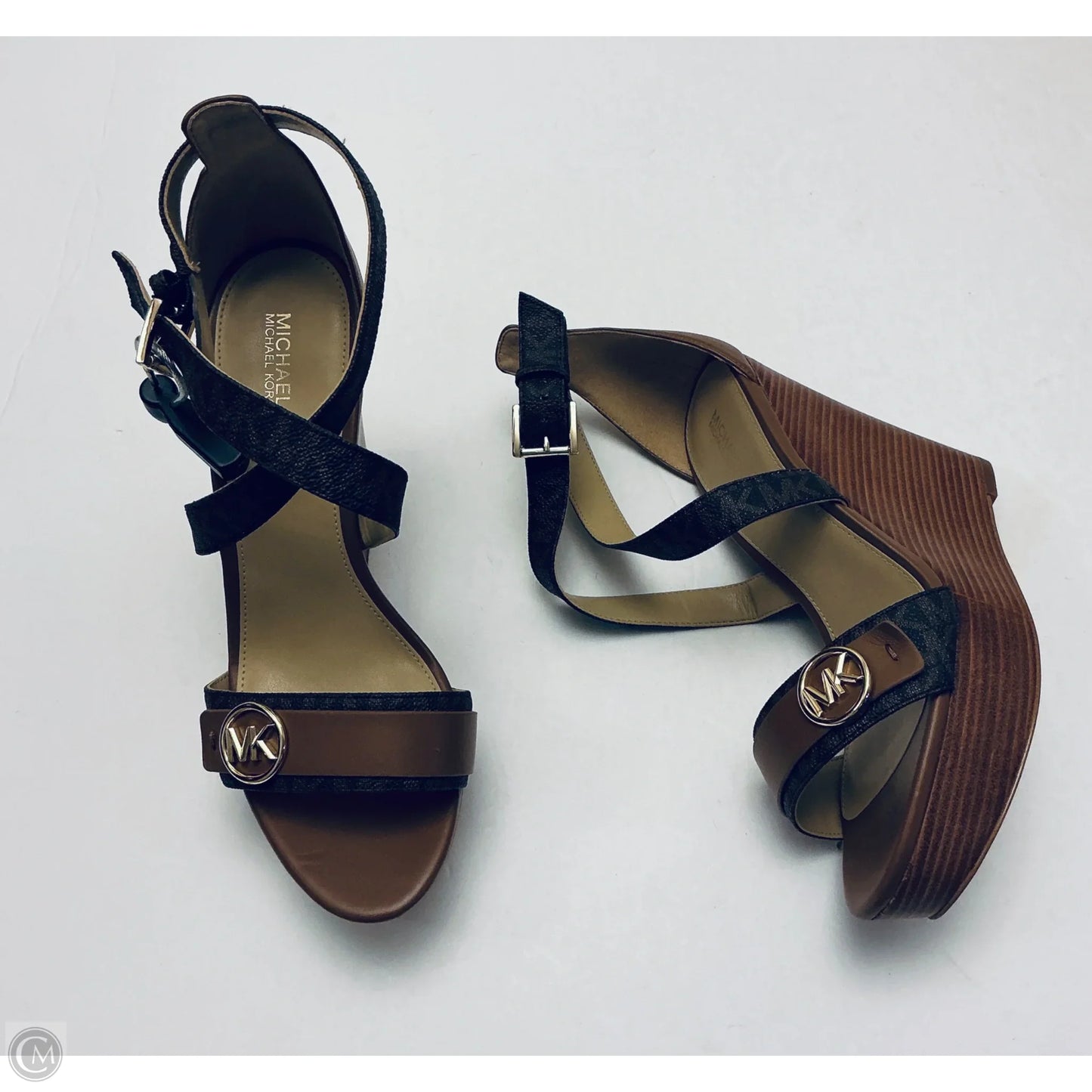 Sandals Designer By Michael Kors In Brown, Size: 9