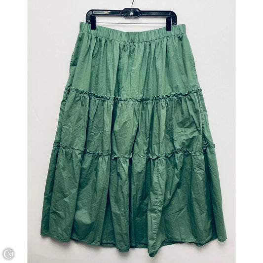 Skirt Maxi By Lane Bryant In Green, Size: 14