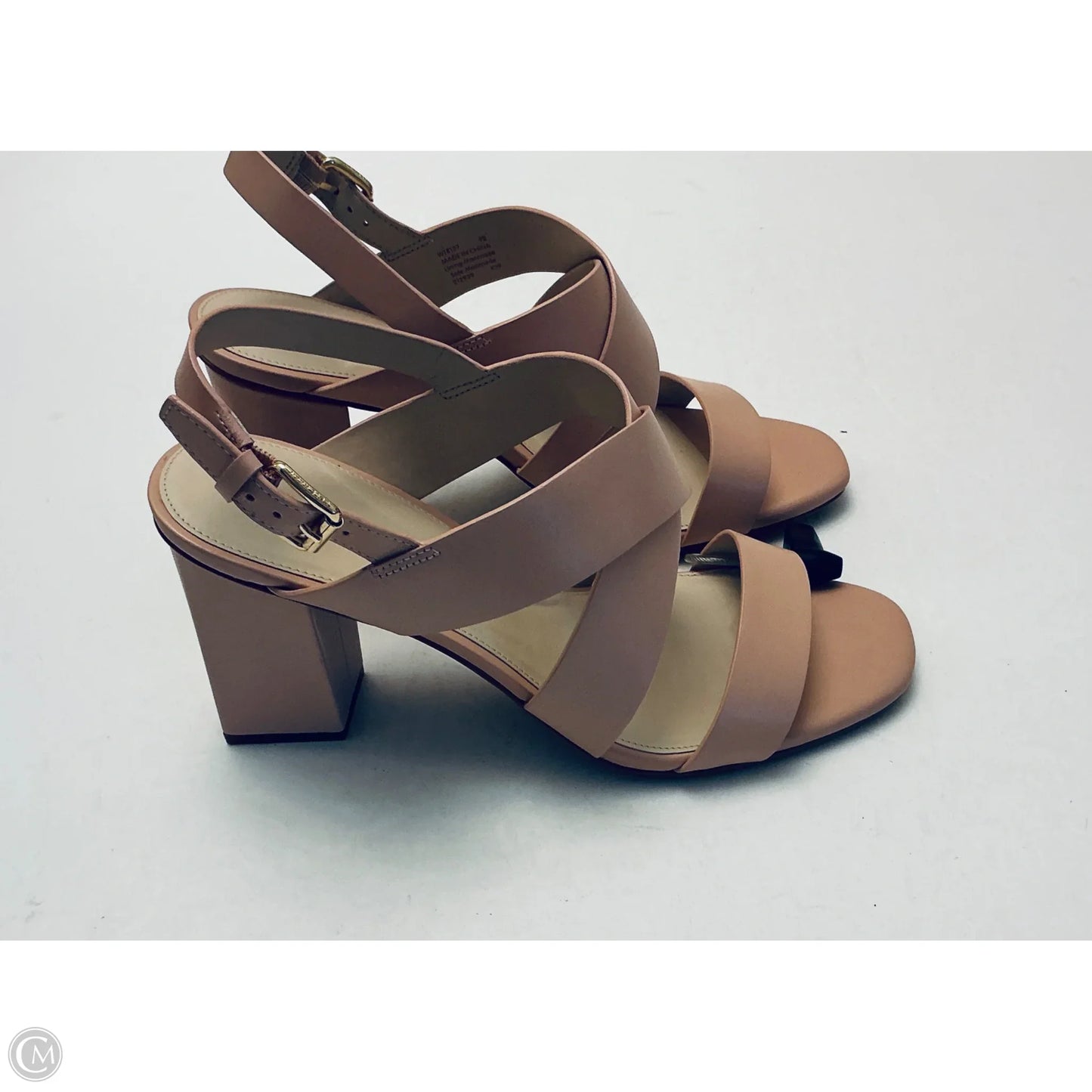 Sandals Heels Block By Cole-haan In Peach, Size: 9