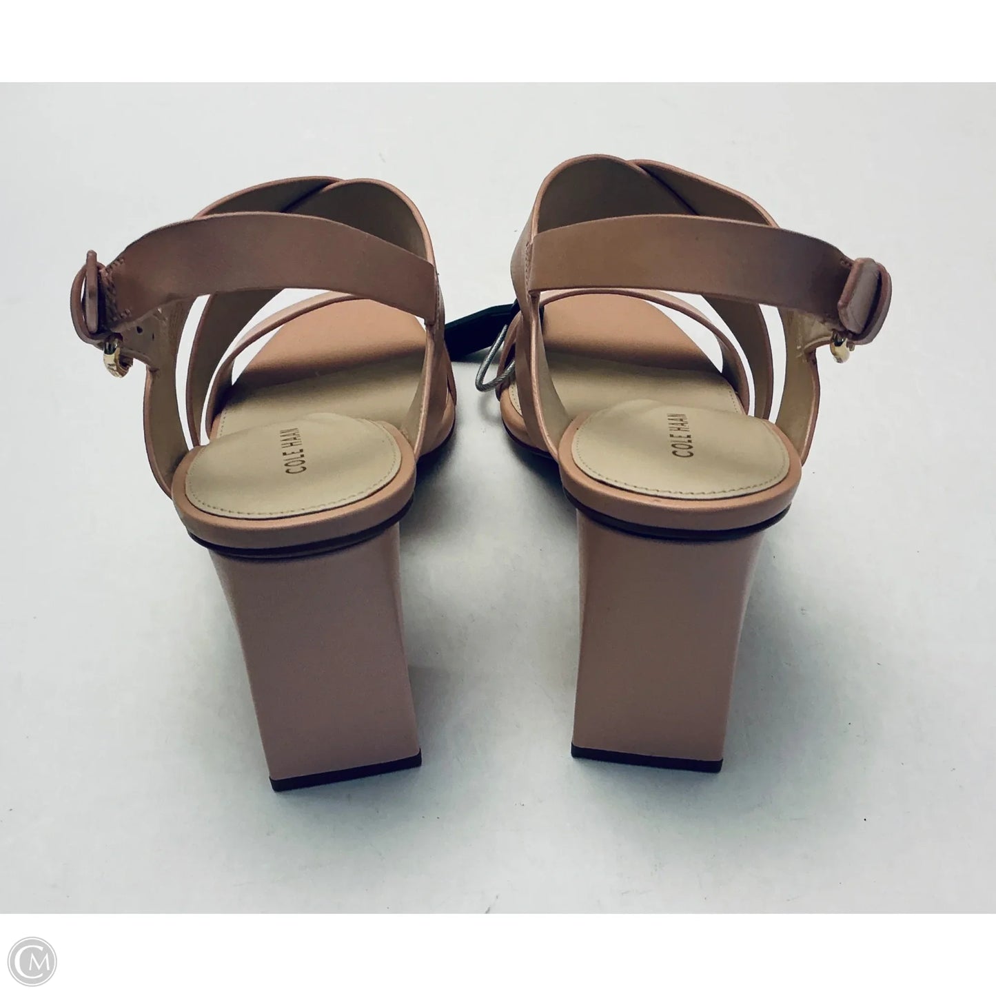 Sandals Heels Block By Cole-haan In Peach, Size: 9