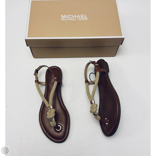 Sandals Designer By Michael Kors In Brown, Size: 8.5