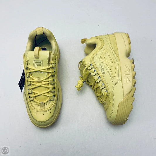 Shoes Athletic By Fila In Yellow, Size: 7.5