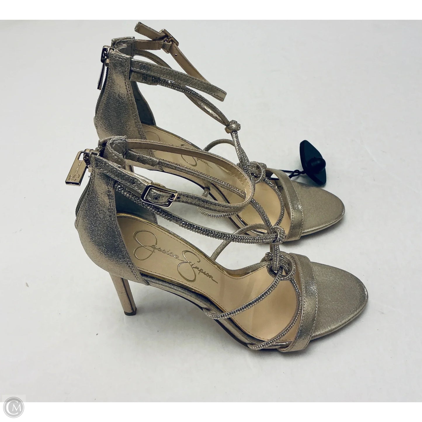 Shoes Heels Stiletto By Jessica Simpson In Gold, Size: 8