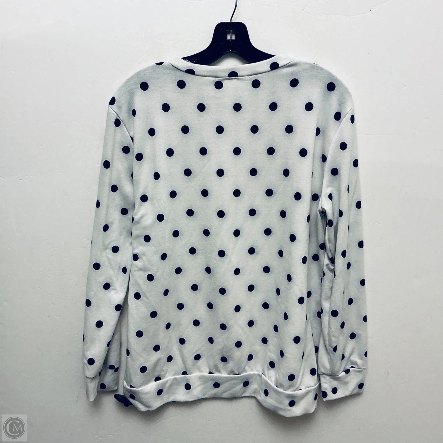 Top Long Sleeve Basic By Clothes Mentor In Polkadot Pattern, Size: L