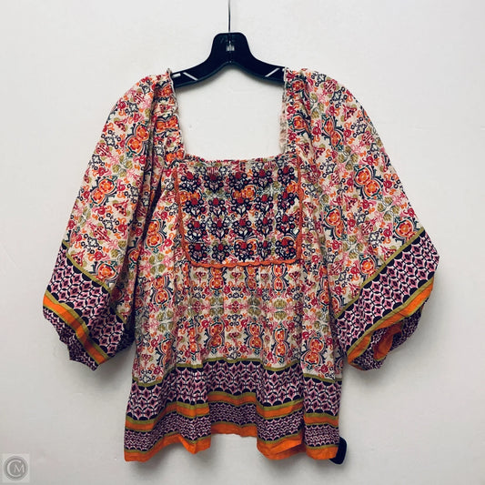 Top Long Sleeve By Ivy Jane In Multi-colored, Size: Xl