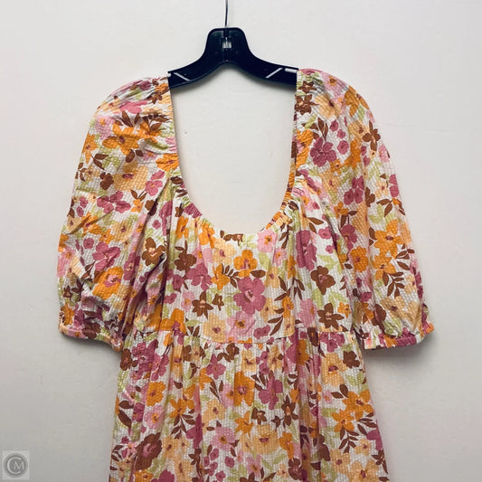 Dress Casual Maxi By Billabong In Floral Print, Size: L