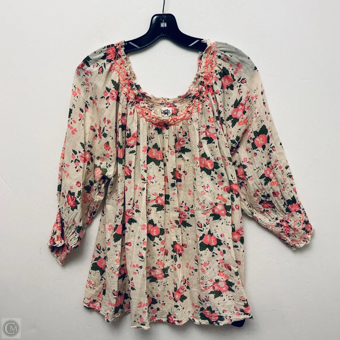 Top Long Sleeve By Ivy Jane In Floral Print, Size: L