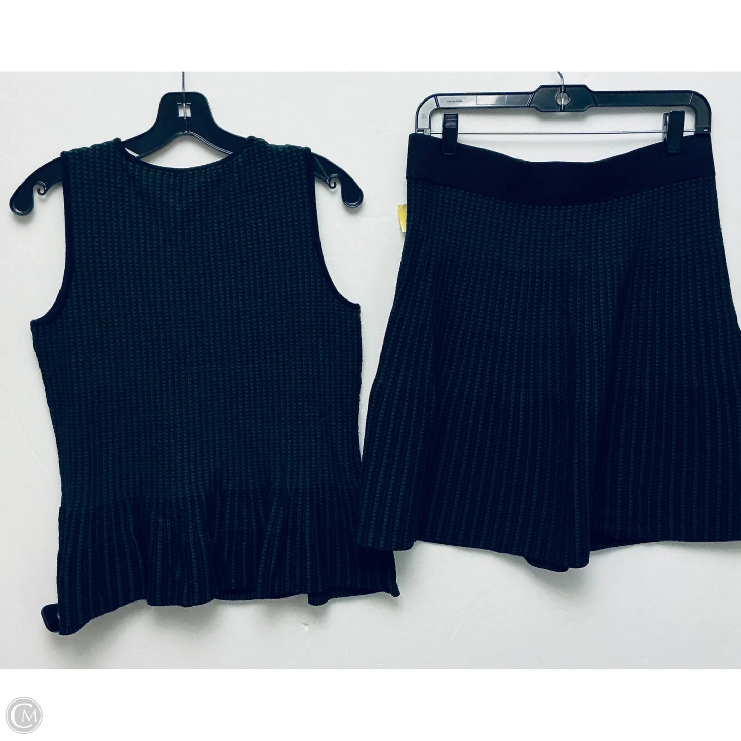 Skirt Set 2pc By Ann Taylor In Black & Green, Size: M