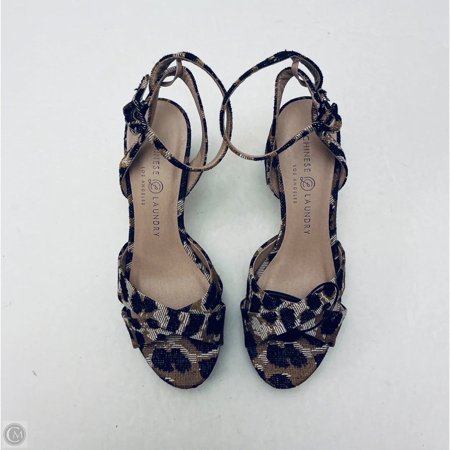 Sandals Heels Block By Chinese Laundry In Animal Print, Size: 7
