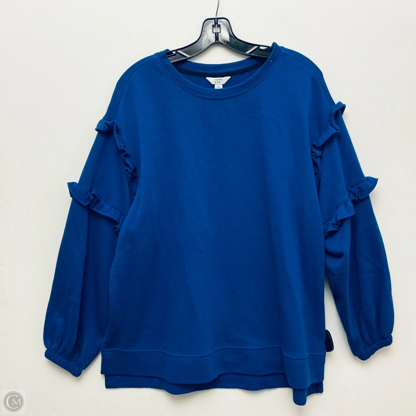 Sweater By Crown And Ivy In Blue, Size: 1x