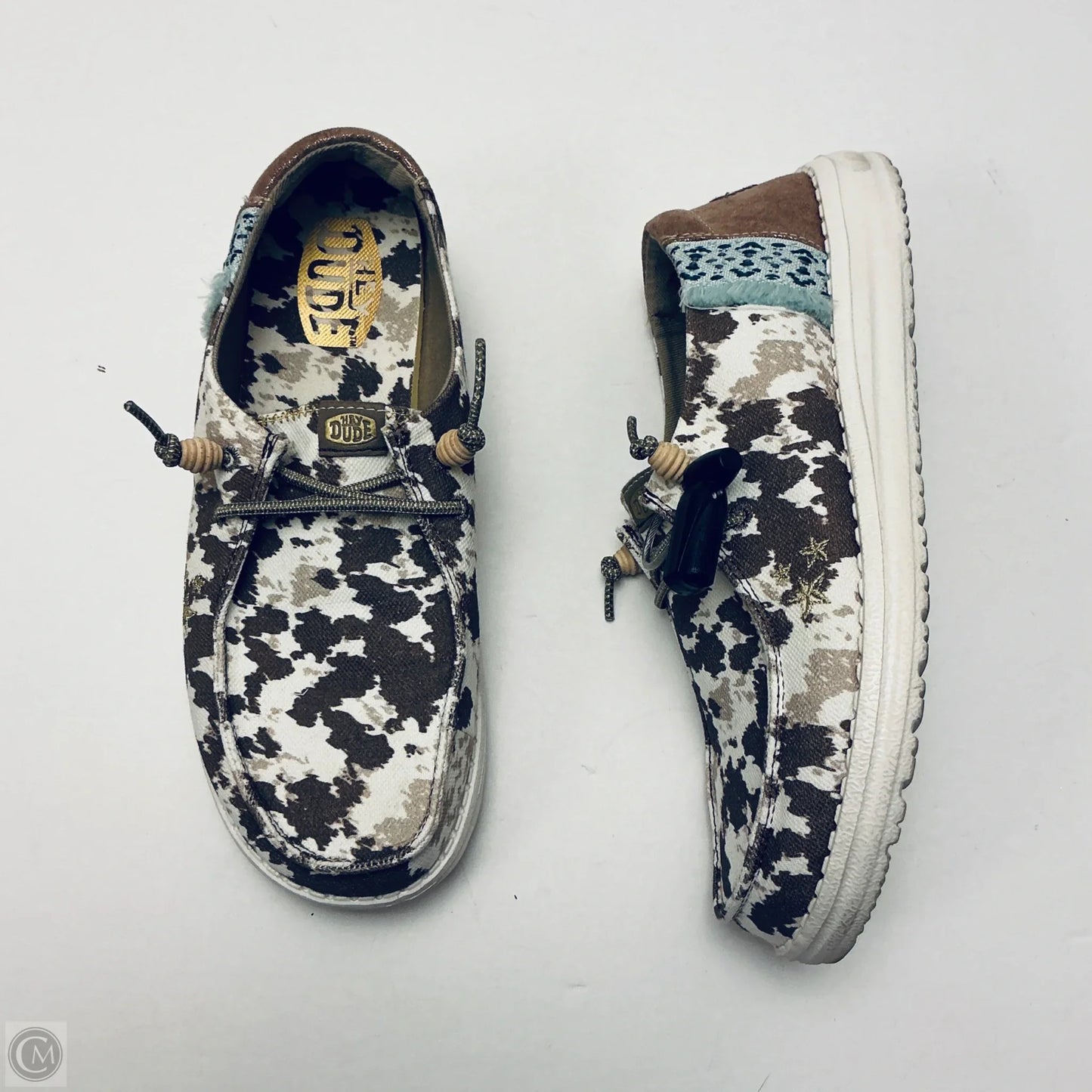 Shoes Flats By Hey Dude In Animal Print, Size: 9