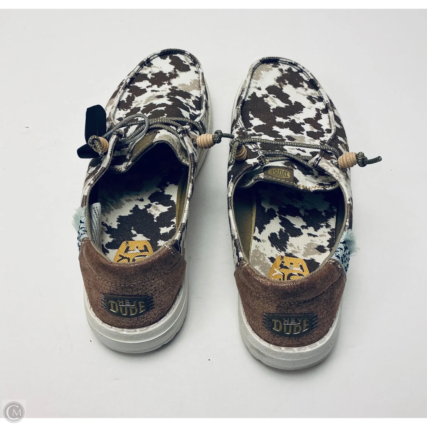 Shoes Flats By Hey Dude In Animal Print, Size: 9