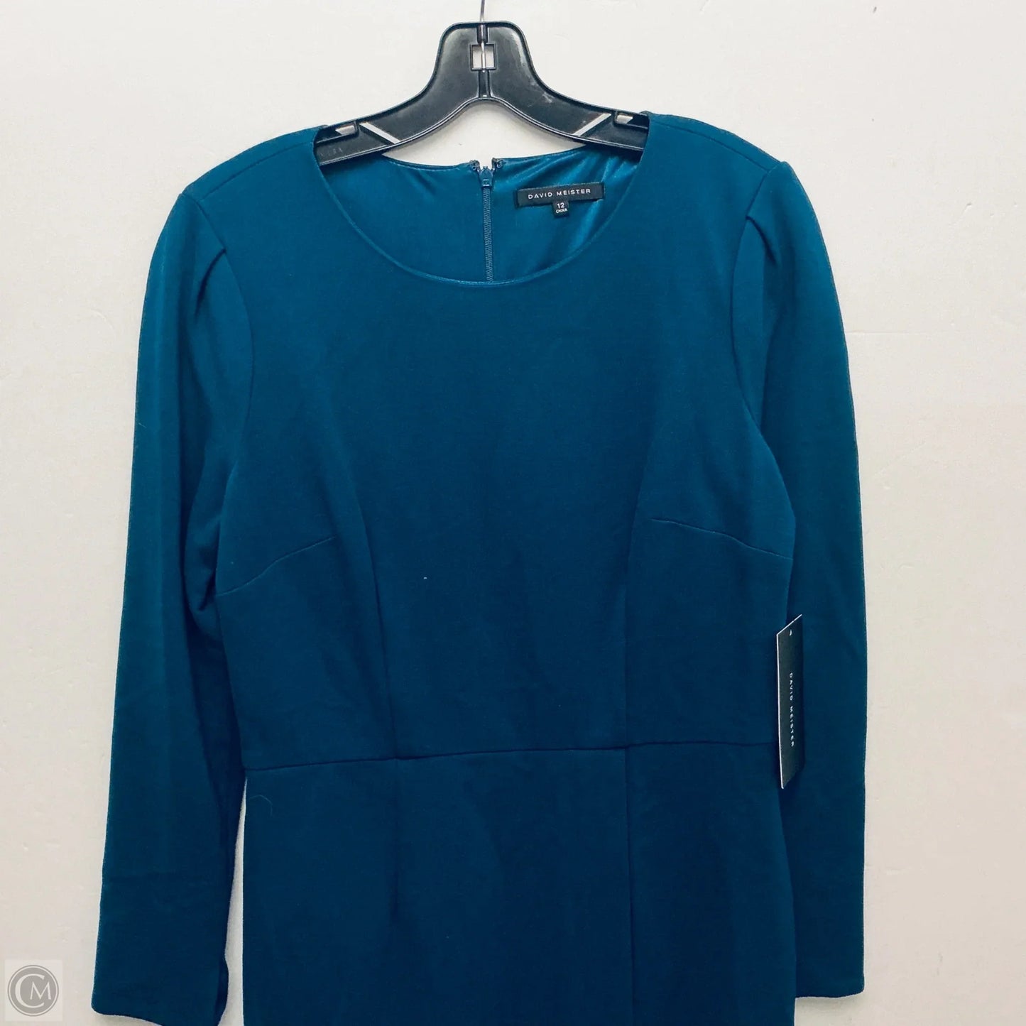 Dress Work By David Meister In Blue, Size: L