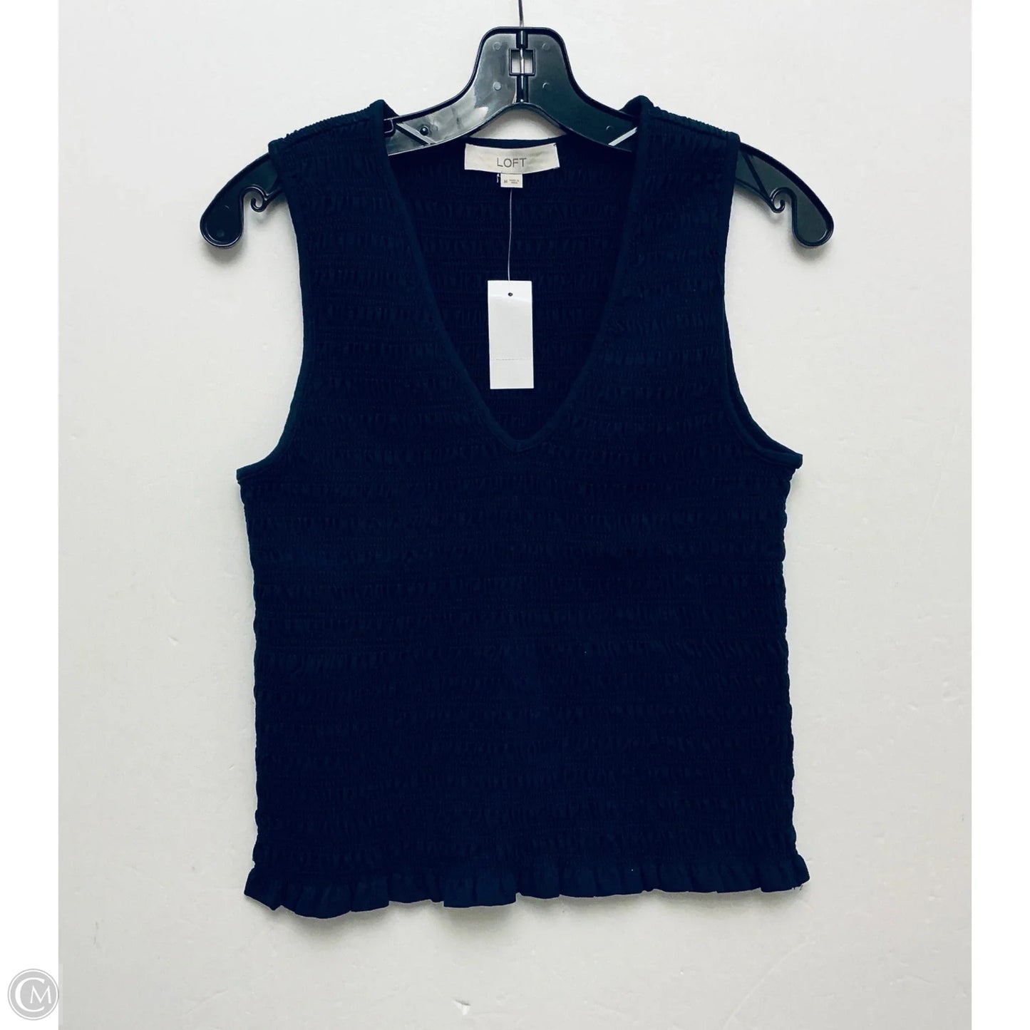 Top Sleeveless By Loft In Navy, Size: M