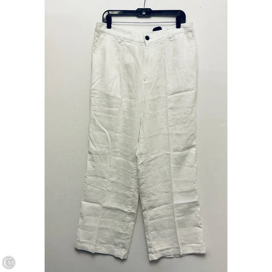 Pants Linen By Lands End In White, Size: 14