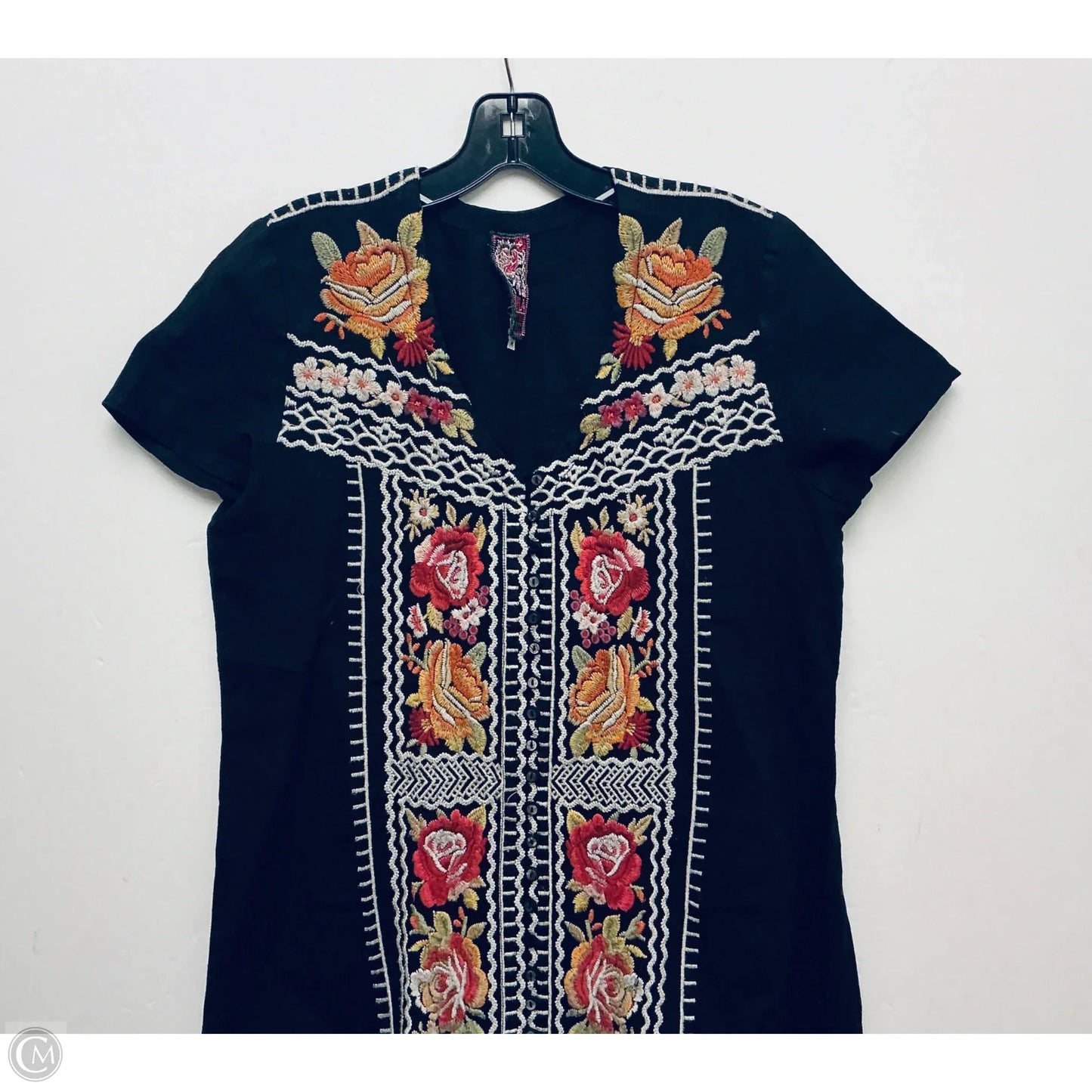 Dress Casual Short By Johnny Was In Black, Size: M