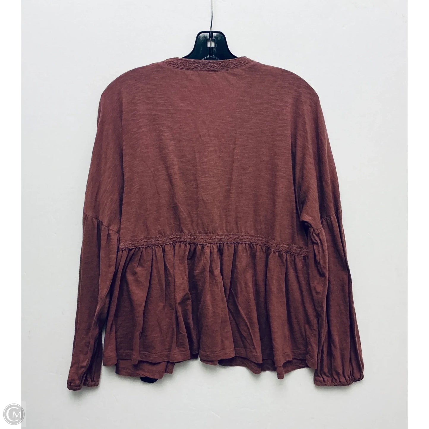 Top Long Sleeve By Lucky Brand In Maroon, Size: M