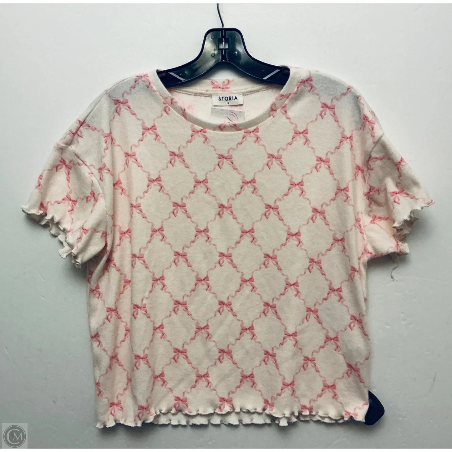 Top Short Sleeve By Storia In Pink, Size: M