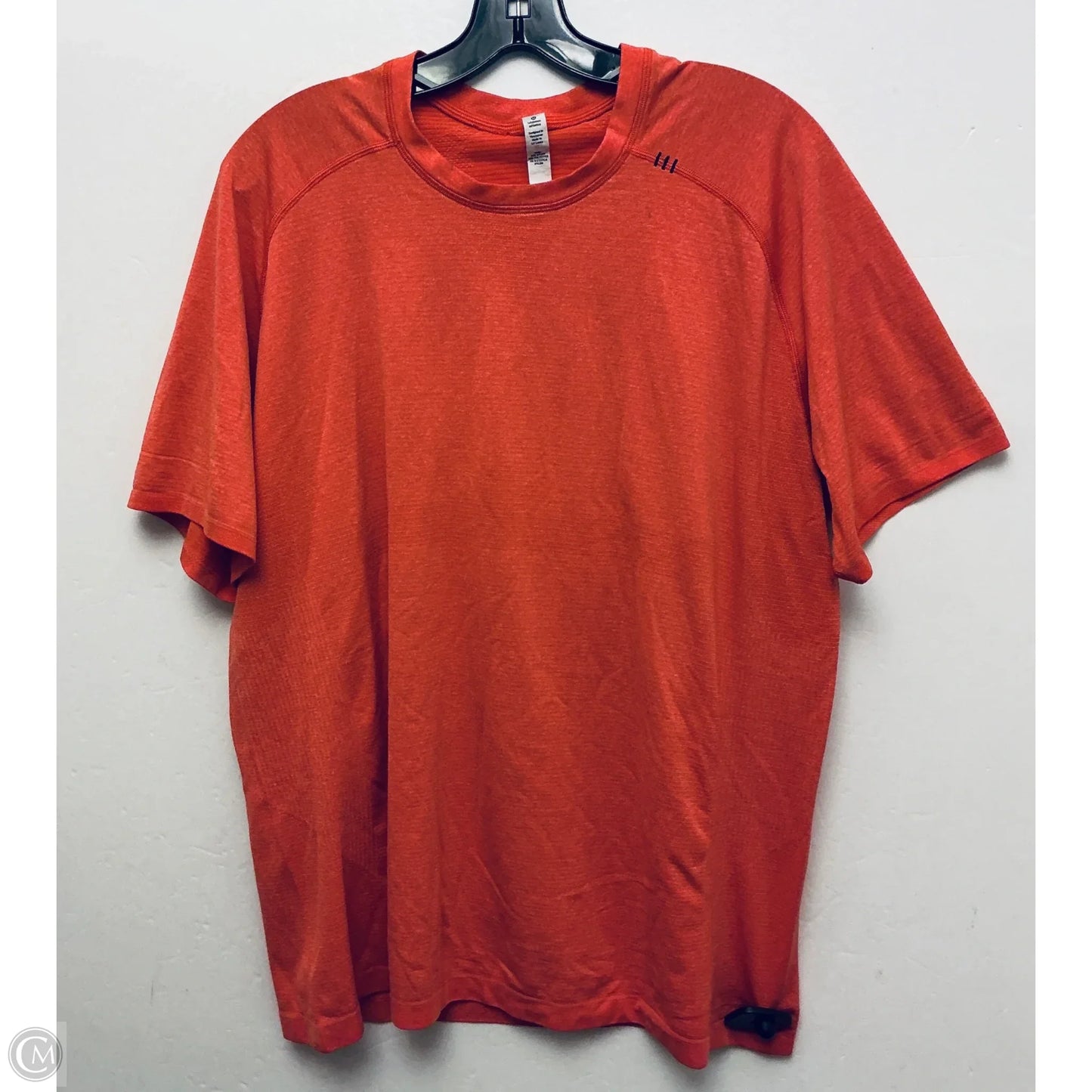 Athletic Top Short Sleeve By Lululemon In Orange, Size: Xxl