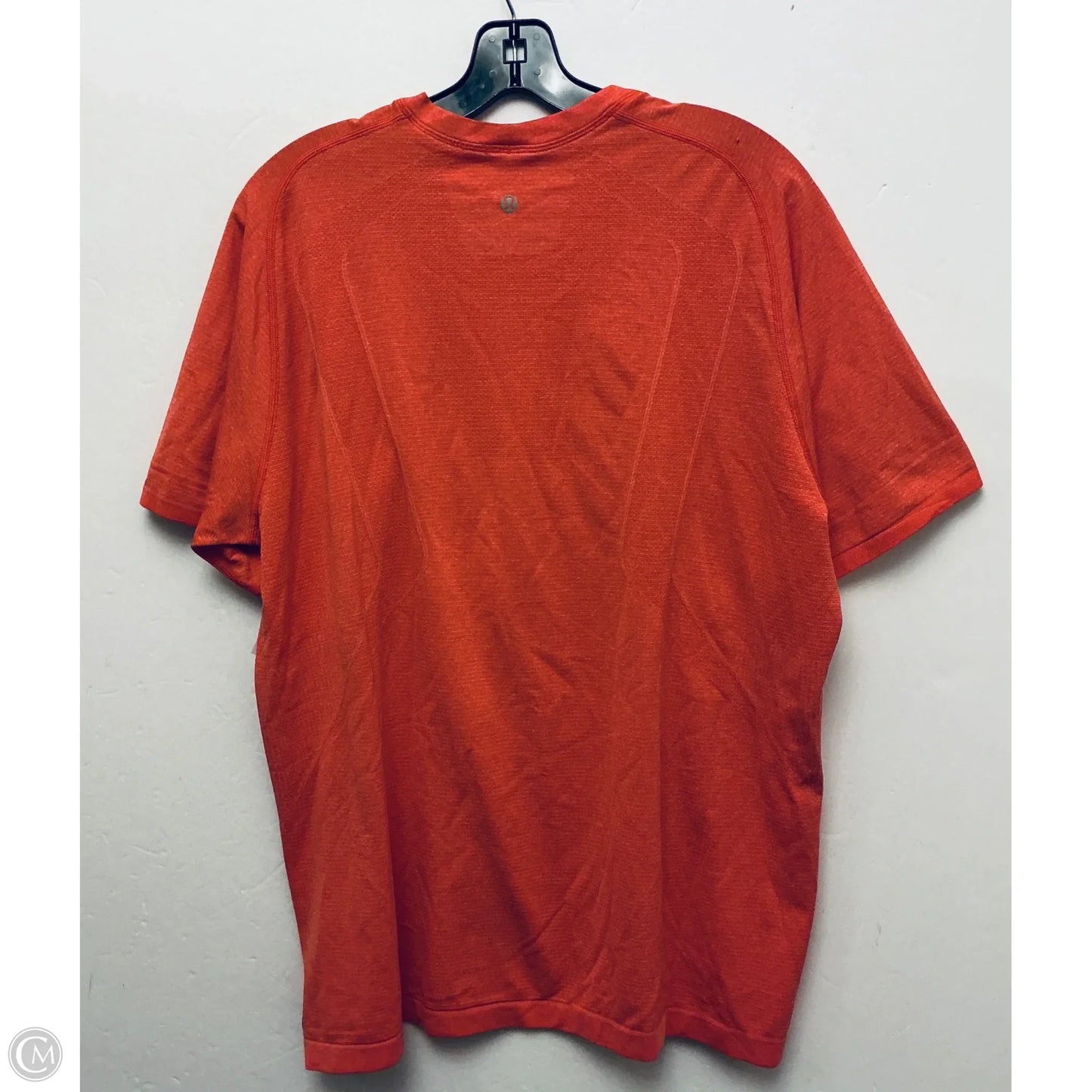 Athletic Top Short Sleeve By Lululemon In Orange, Size: Xxl