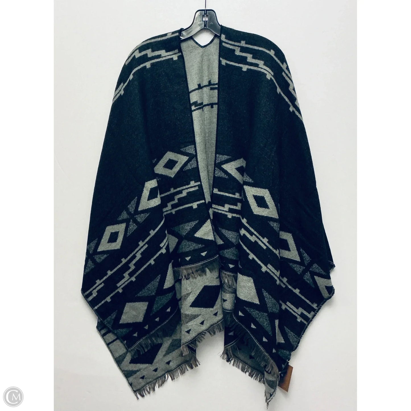 Shawl By Clothes Mentor In Grey, Size: Osfm