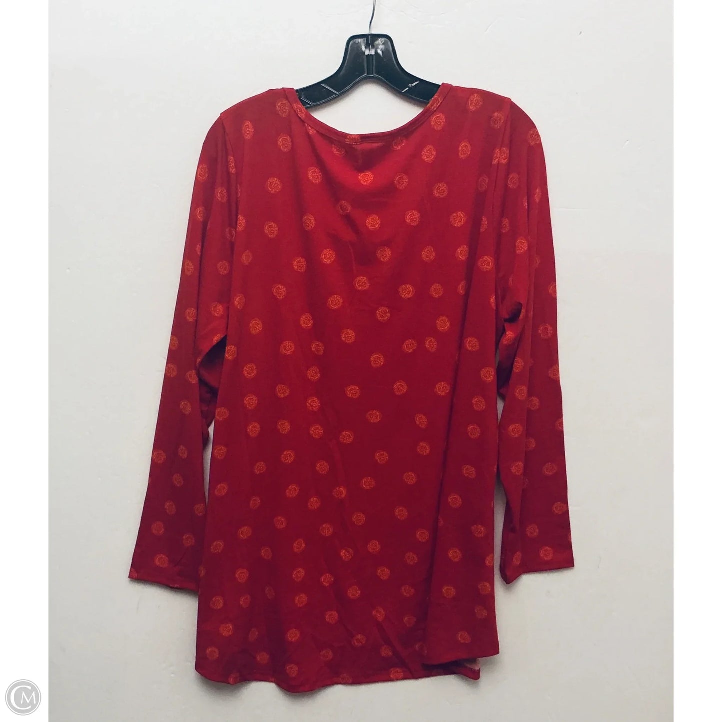 Top Long Sleeve By Lularoe In Red, Size: 3x