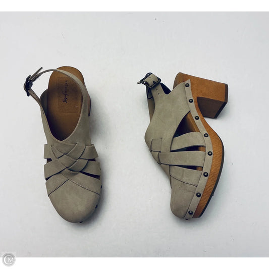 Shoes Heels Block By Maison Jules In Cream, Size: 7.5