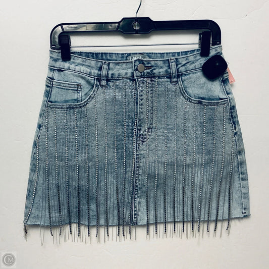 Skirt Mini & Short By Blue B In Blue Denim, Size: M