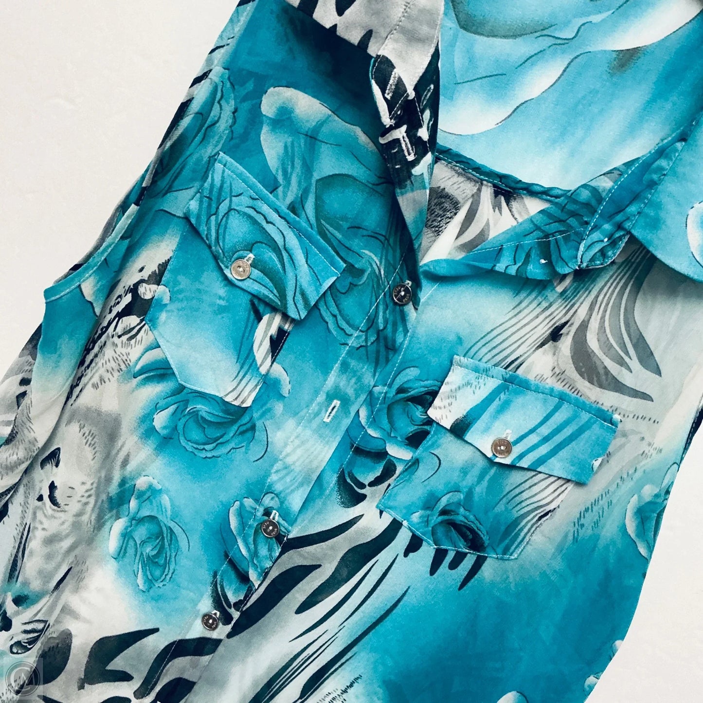 Top Sleeveless By Bcbgmaxazria In Blue, Size: M