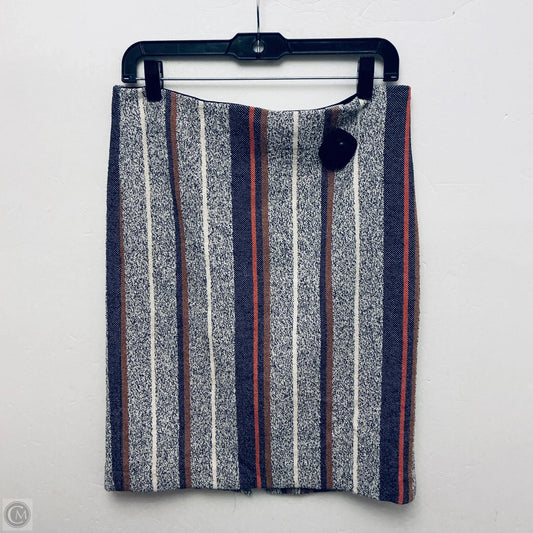 Skirt Midi By Ann Taylor In Striped Pattern, Size: 8