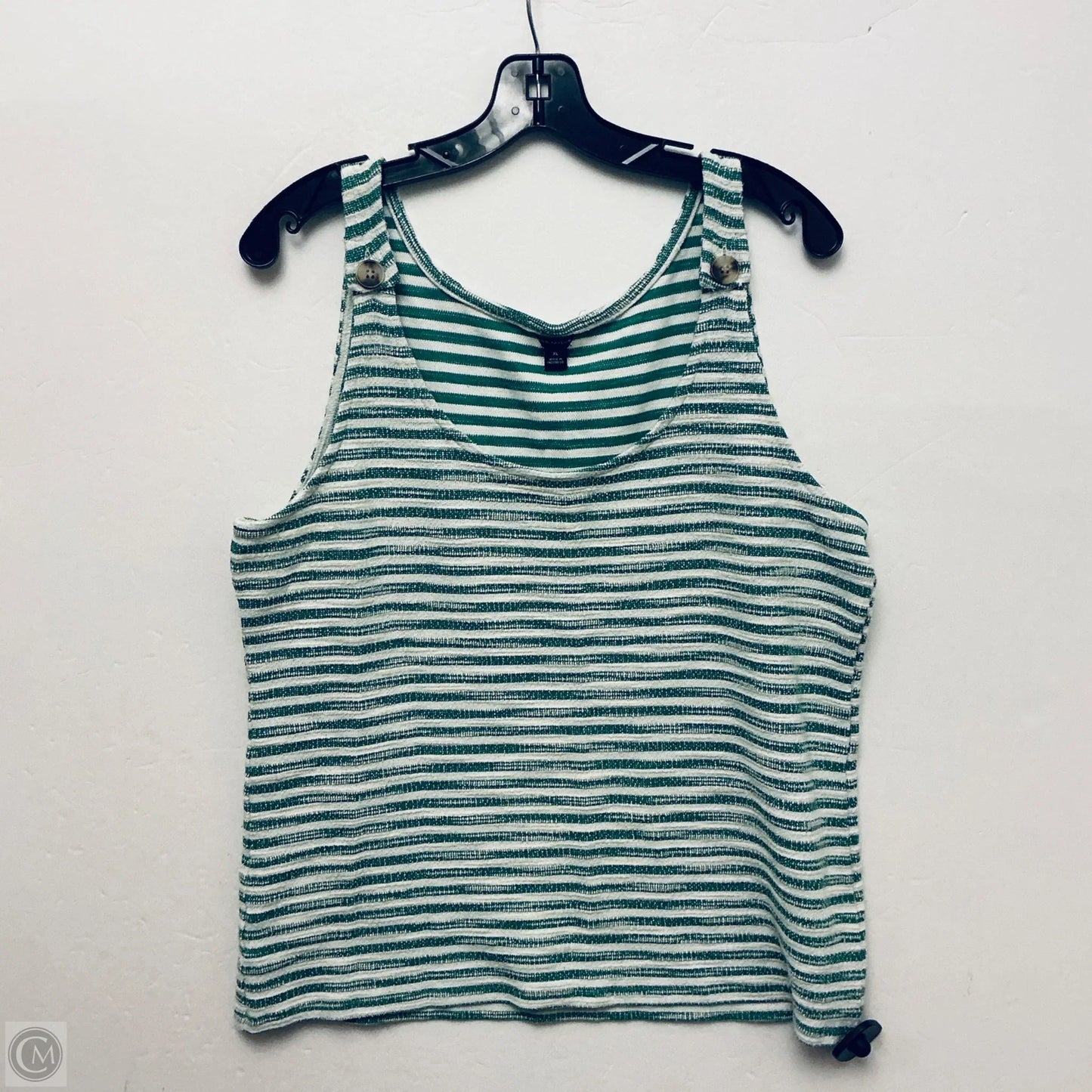 Top Sleeveless By Ann Taylor In Green, Size: Xl
