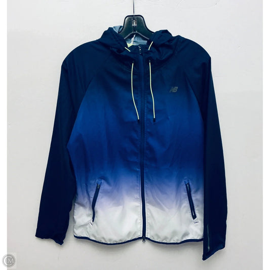 Athletic Jacket By New Balance In Blue, Size: L