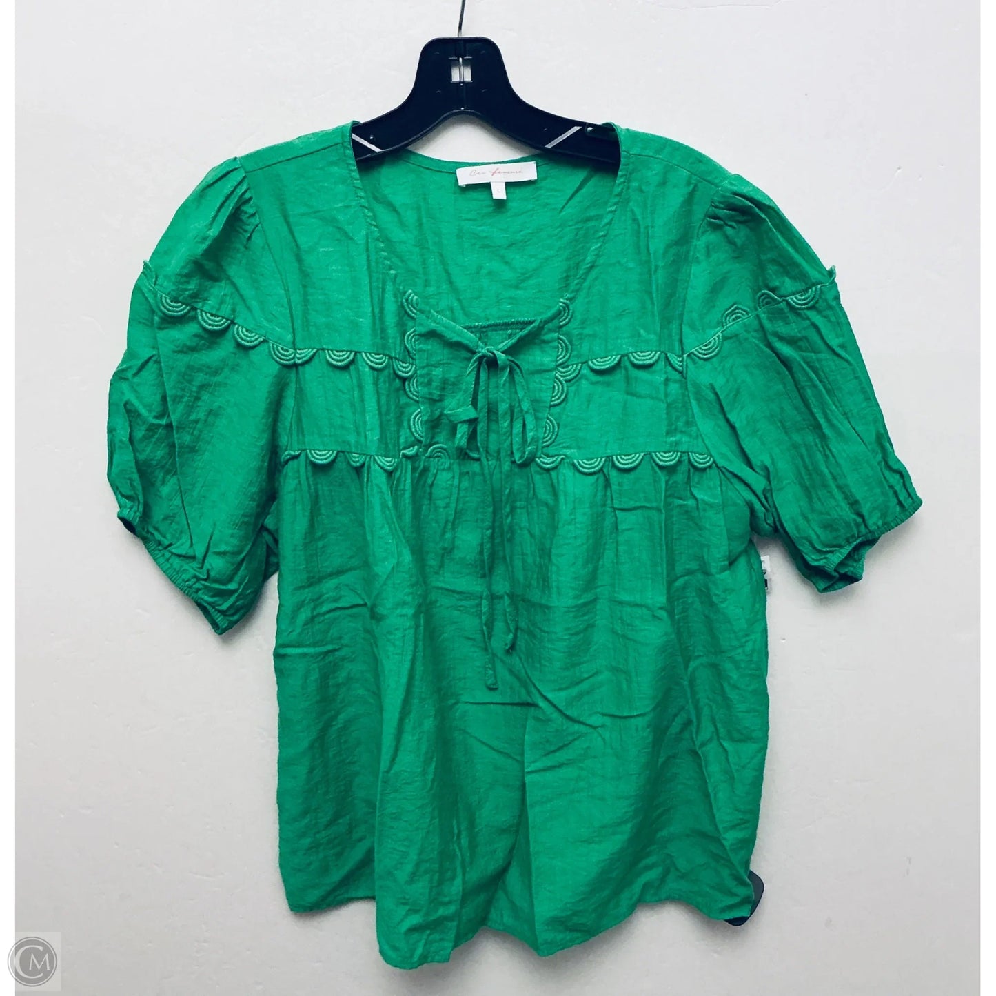 Top Short Sleeve By Ces Femme In Green, Size: L
