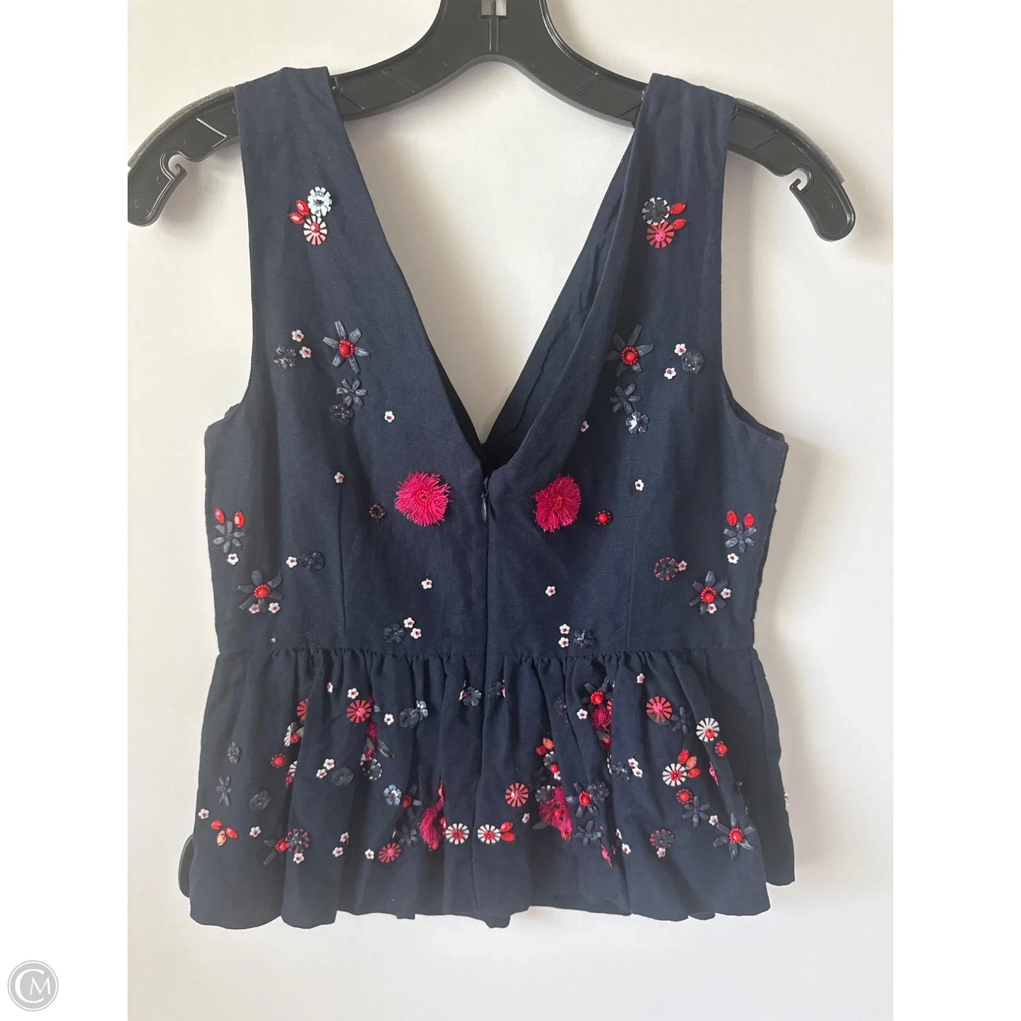 Top Sleeveless By J. Crew In Navy, Size: 0