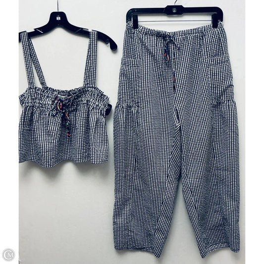 Pants Set 2pc By Bucketlist In Checkered Pattern, Size: M