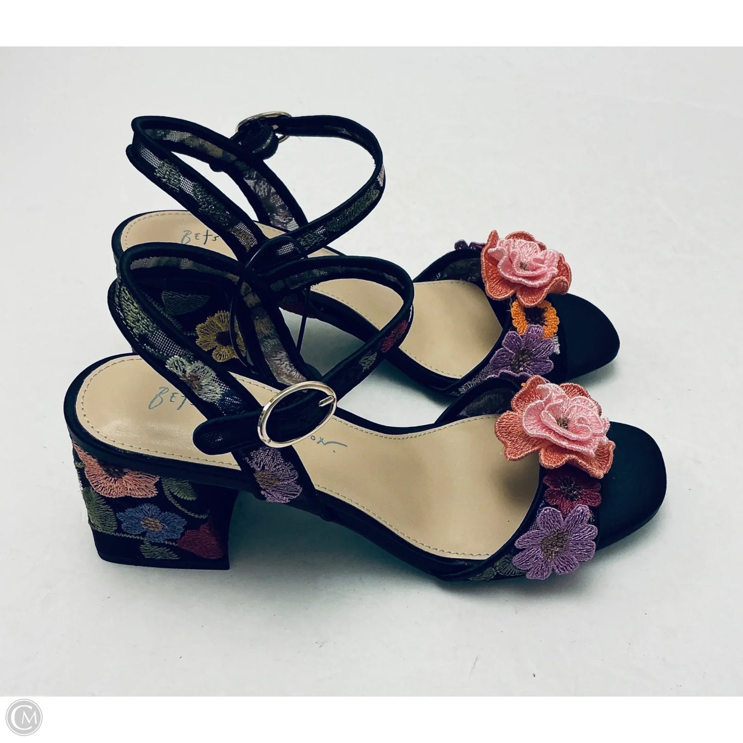 Shoes Heels Block By Betsey Johnson In Floral Print, Size: 6