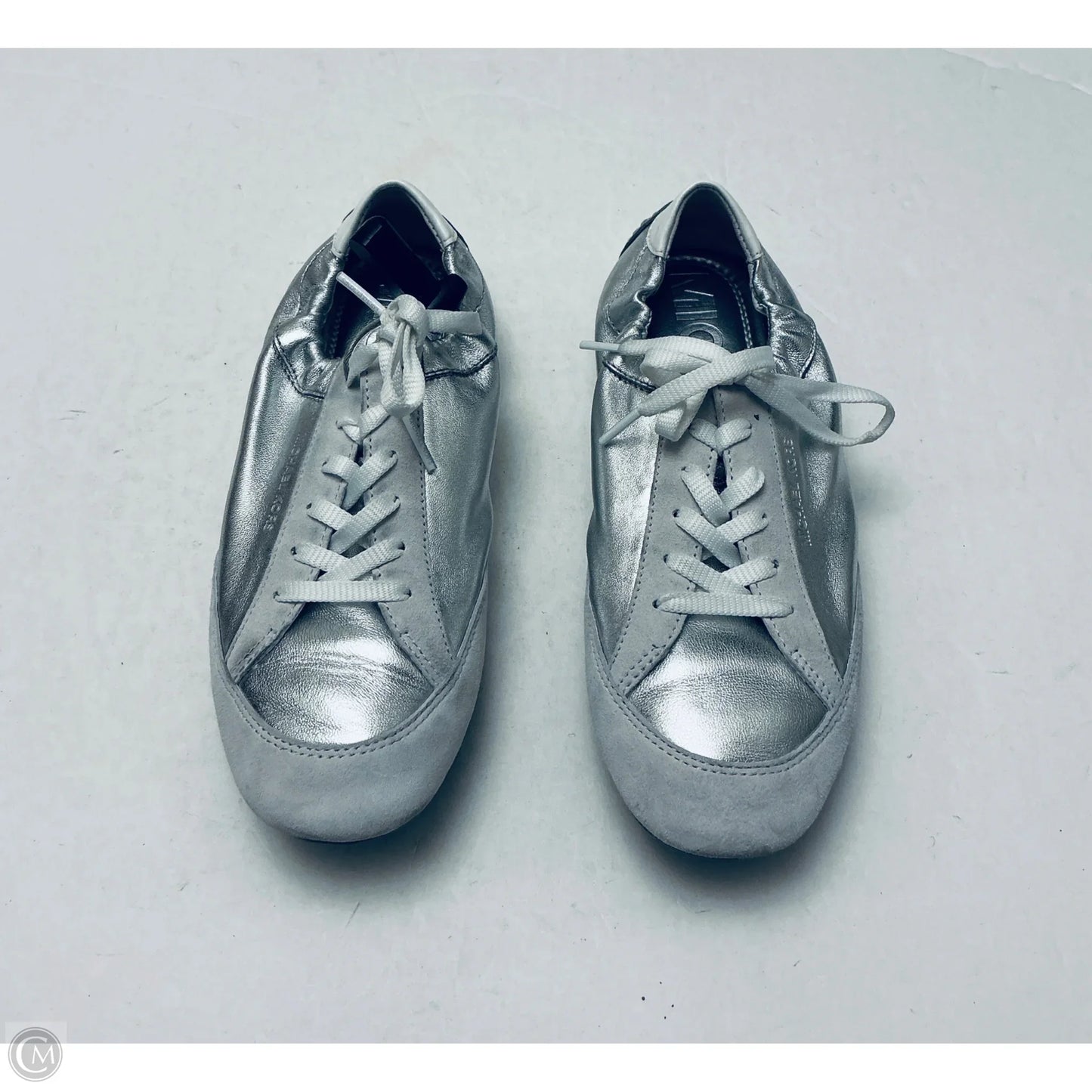 Shoes Designer By Michael Kors In Silver, Size: 7