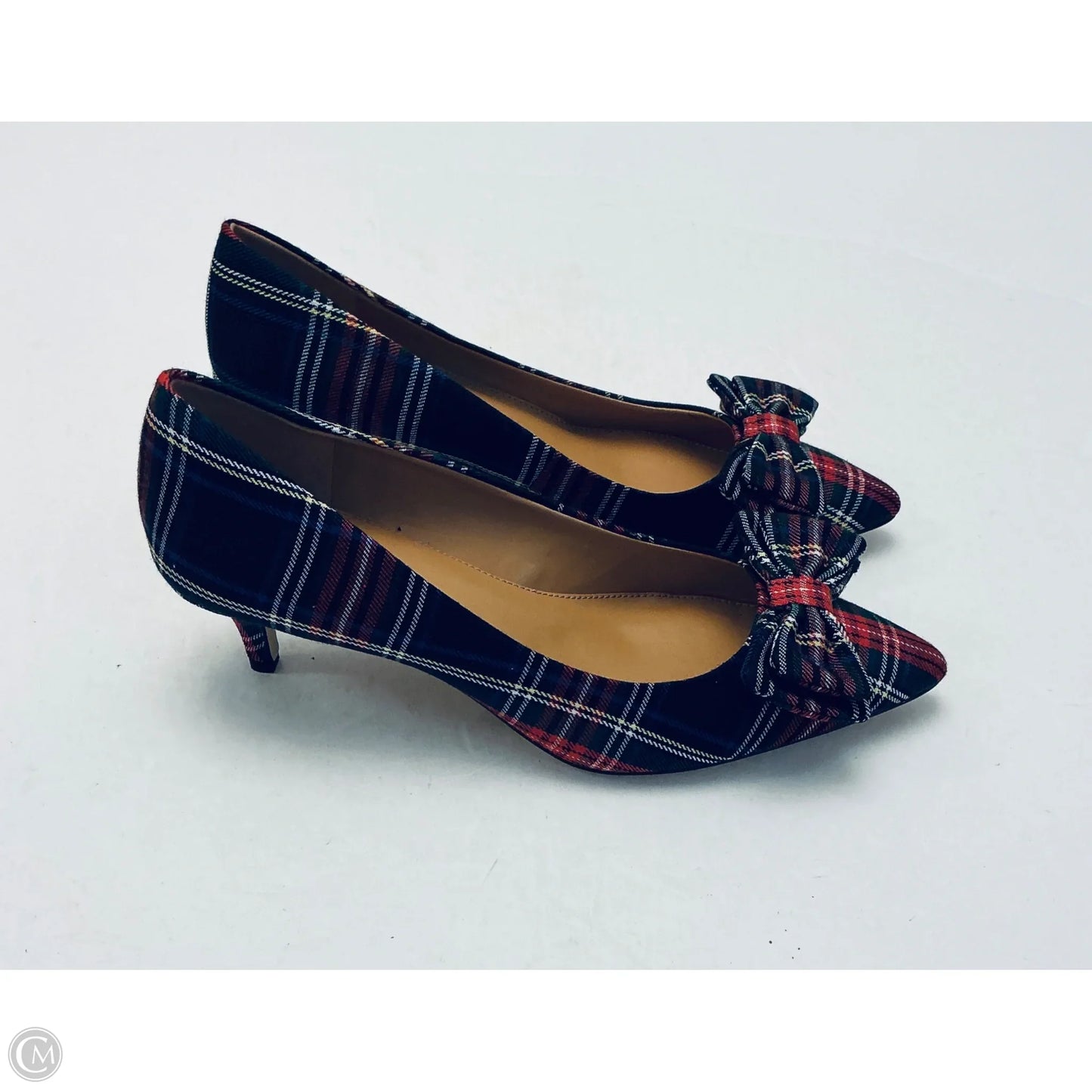 Shoes Heels Kitten By J. Crew In Plaid Pattern, Size: 9