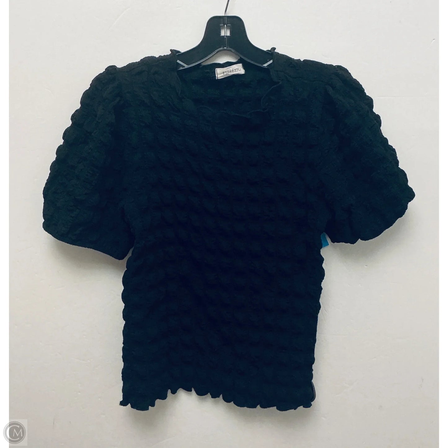 Top Short Sleeve By Espresso In Black, Size: L